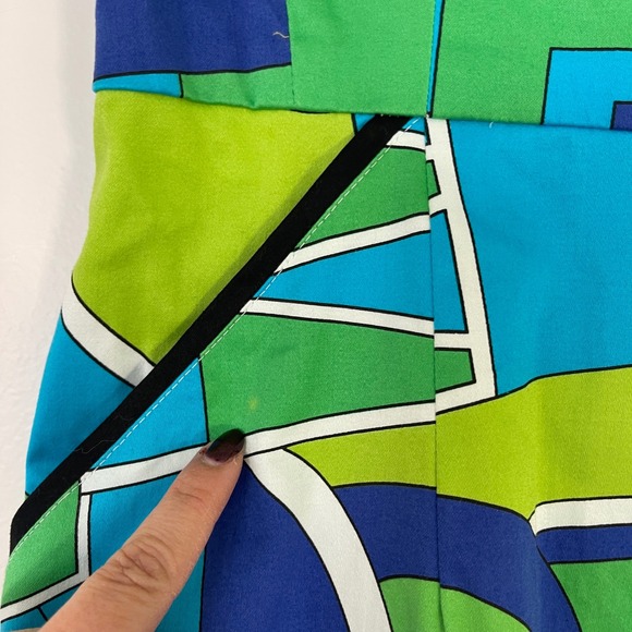 Maggy London NWT $118 Geometric Print‎ Strapless Sheath Dress Women Size 6 - Picture 5 of 7